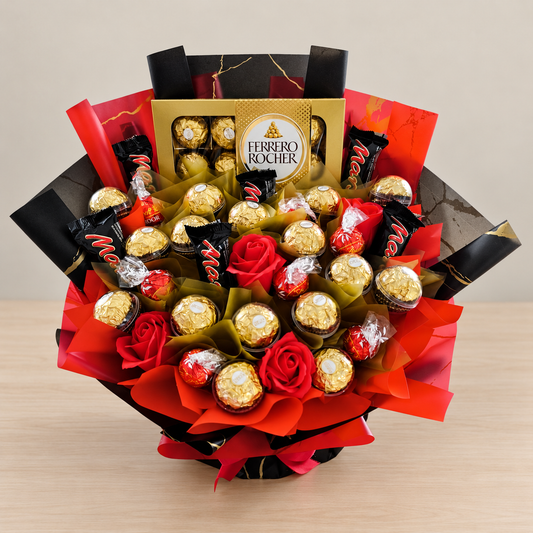 Mini Geschenkbox mit Ferrero Rocher, Lindt Lindor und Mars