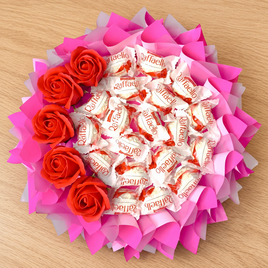 Edible Bouquet Mini "Raffaello&Roses"