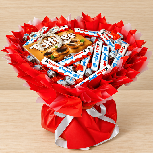 Kinder Riegel Geschenkherz mit Toffifee und Schoko-Bons