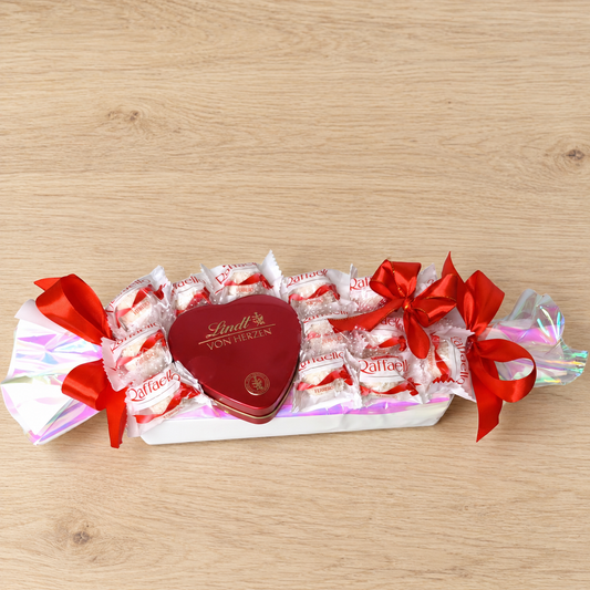Bonbon Geschenk mit Raffaello & Lindt „Von Herzen”