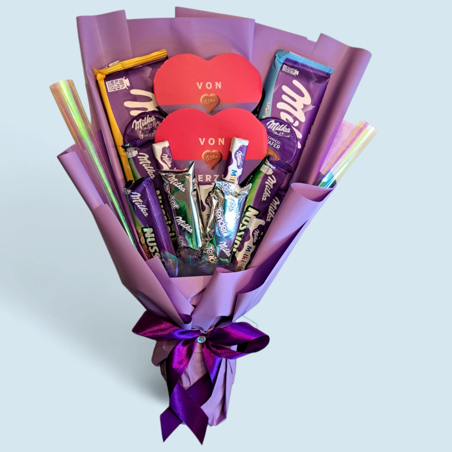Elegant Milka chokoladebuket – gaveidé til chokoladeelskere