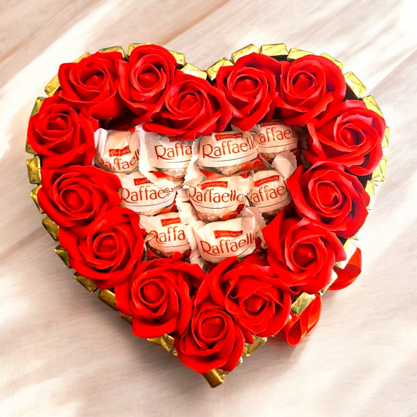 cake "Rose Heart Raffaello"