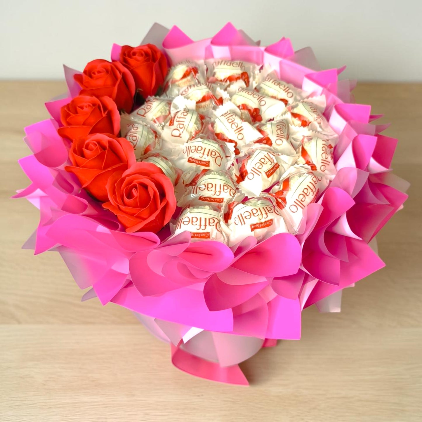 Essbarer Strauß Mini "Raffaello&Rosen"