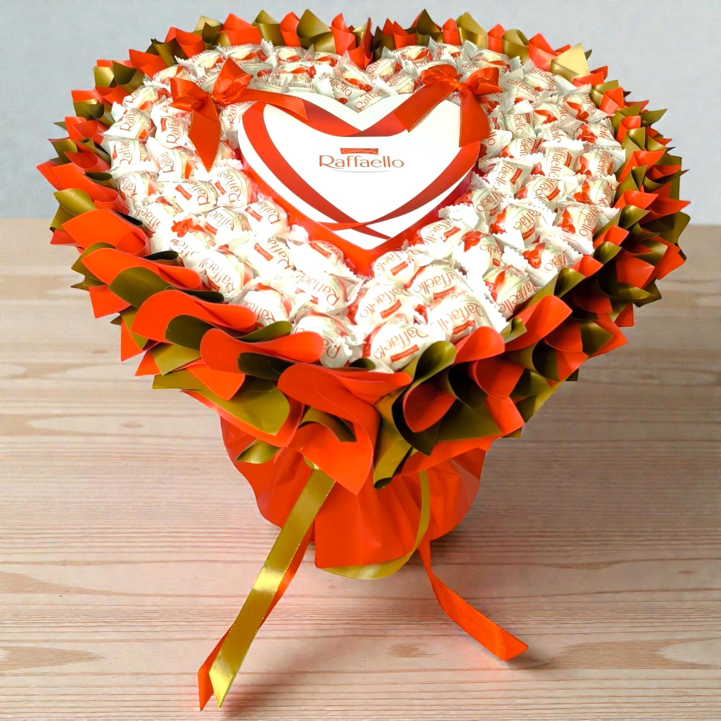 Raffaello Herz Strauß Deluxe XL – Luxuriöser Süßigkeitenstrauß in Herzform