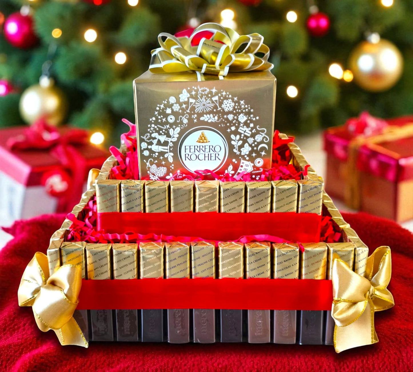 Ferrero Rocher Geschenktorte – Edle Schokoladentorte aus Pralinen