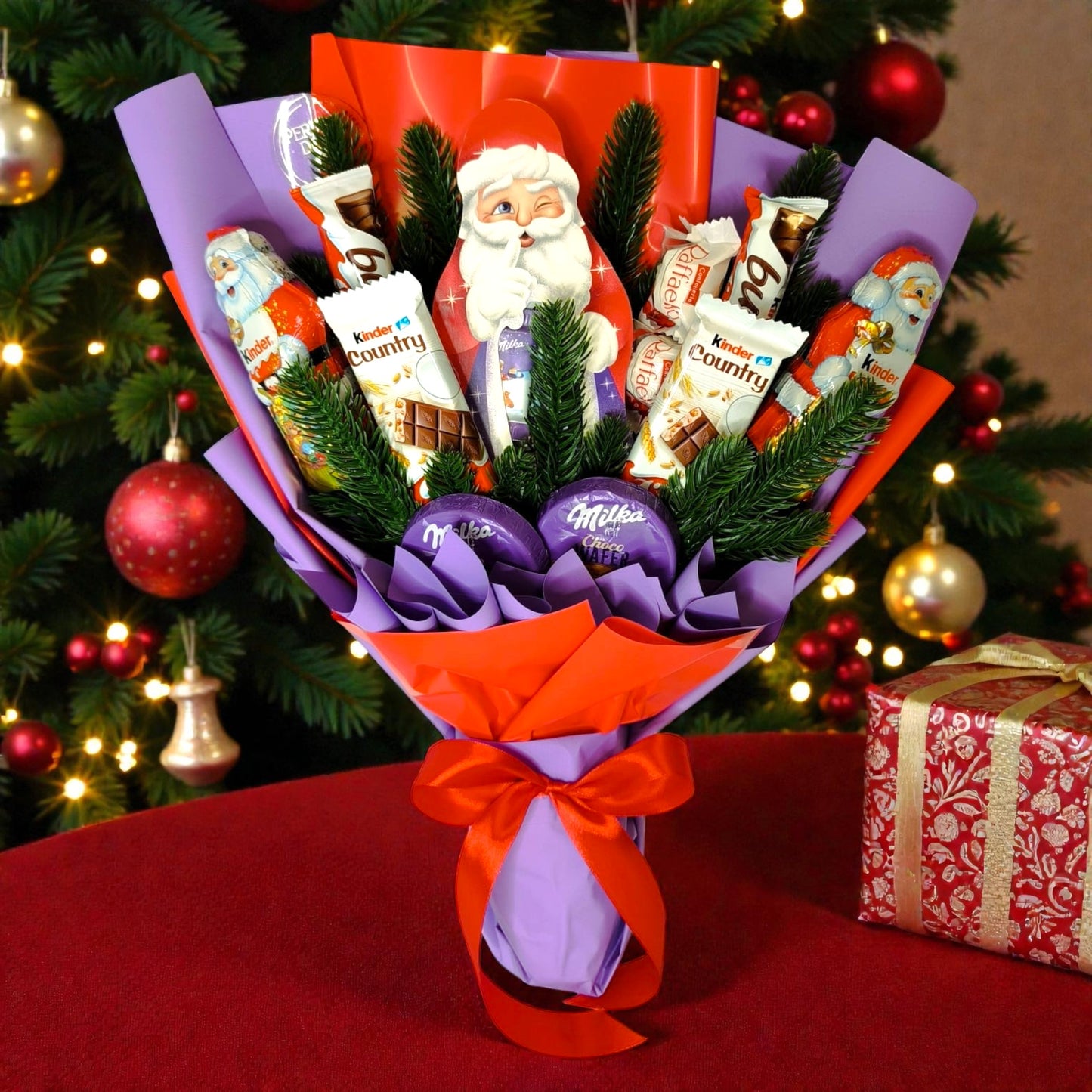 Weihnachts-Strauß „Süßer Nikolaus” – Kinder & Milka Edition