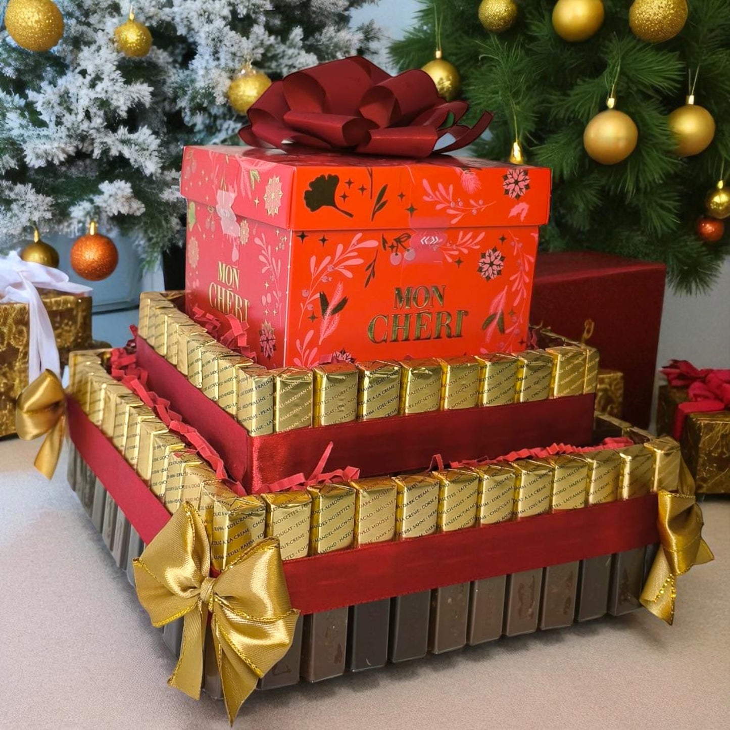 Mon Chéri Schokoladentorte – Edle Pralinentorte als Weihnachtsgeschenk | Geschenkidee für Männer & Frauen | Handgemacht von Perfekt Deko