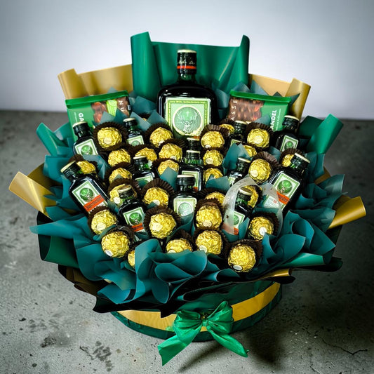 Jägermeister Luxus Box XL mit Ferrero Rocher & Ritter Sport