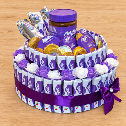 Handmade Milka cake – sweet gift made from delicate chocolate specialties