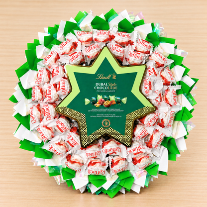 Weihnachtsstrauß mit Lindt Dubai Star & Raffaello – Deluxe
