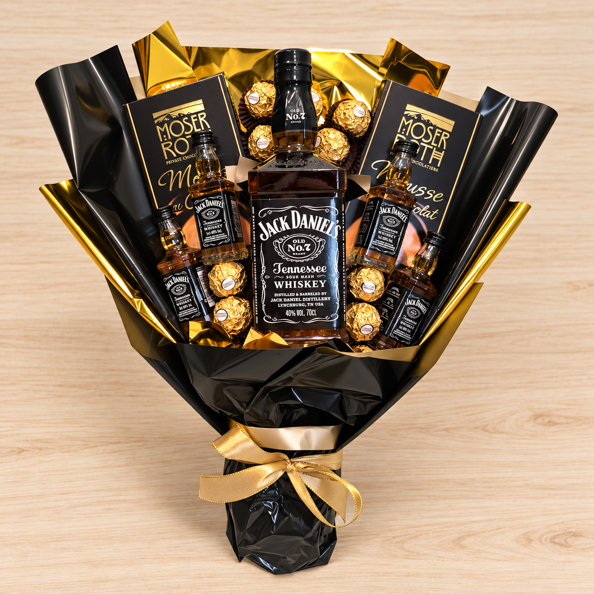 Luxuriöser Jack Daniel's Geschenkstrauß - Perfektes Männergeschenk