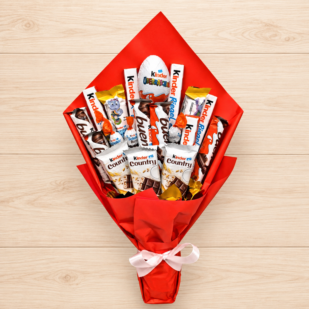 Edible bouquet "Kinder Set" – Colorful bouquet of delights with children's sweets