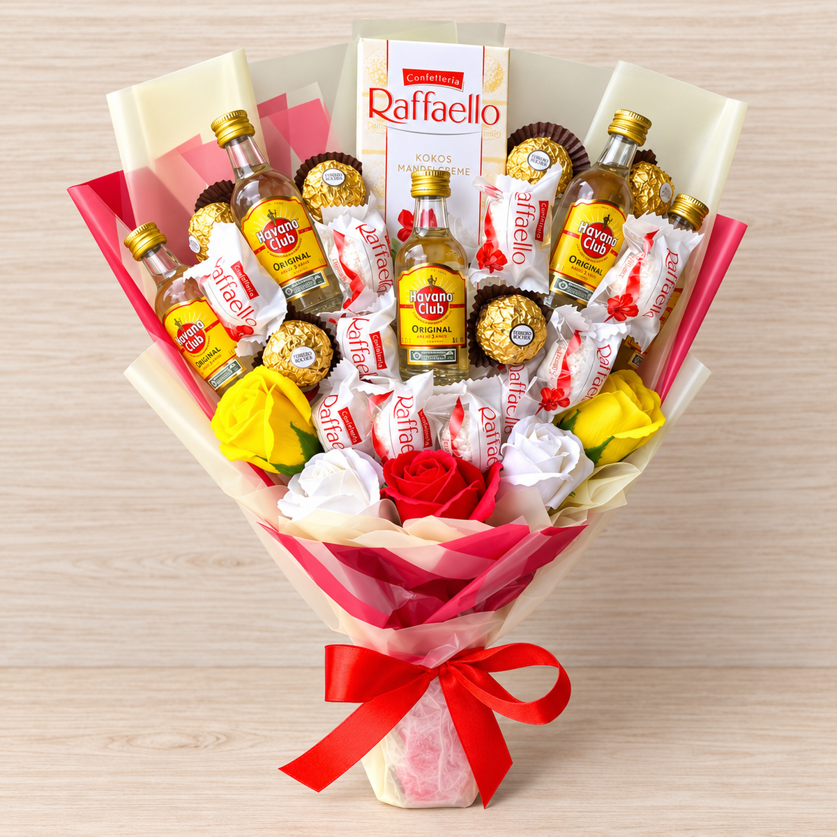 Edible bouquet "Havana Club Mini" - Exclusive rum &amp; chocolates for special occasions