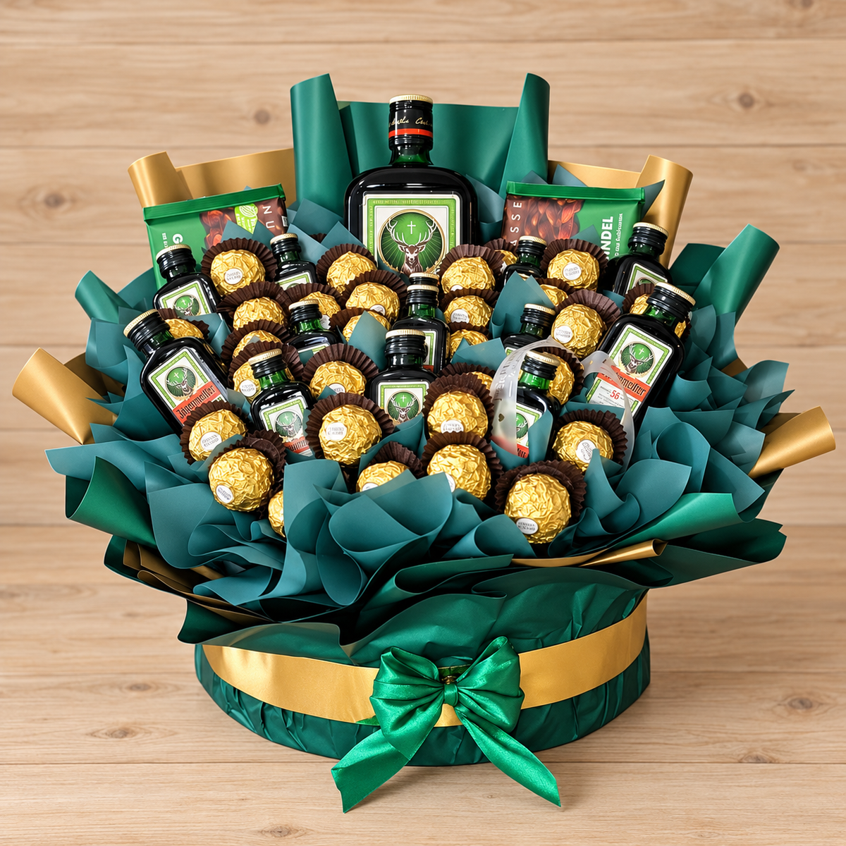 Jägermeister Luxus Box XL mit Ferrero Rocher & Ritter Sport