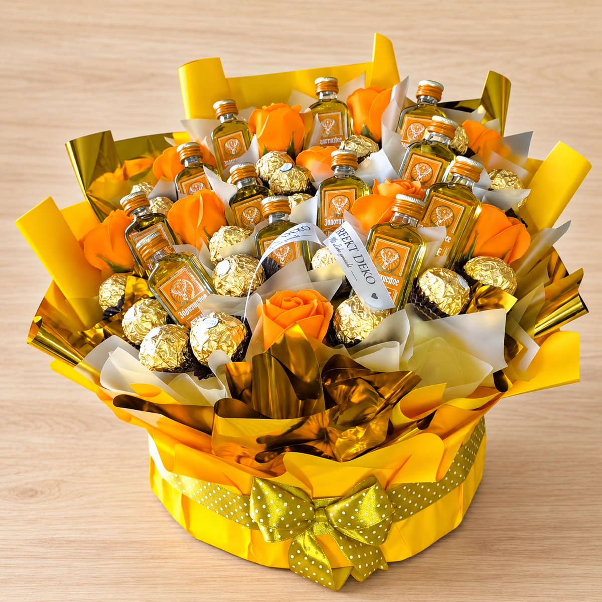 Jägermeister Orange Luxus Box L mit Ferrero Rocher & Seifenrosen