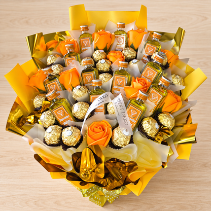 Jägermeister Orange Luxus Box L mit Ferrero Rocher & Seifenrosen
