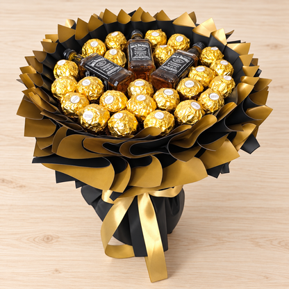 Artistic enjoyment – ​​exquisite bouquet of Jack Daniel's whisky &amp; Ferrero pralines
