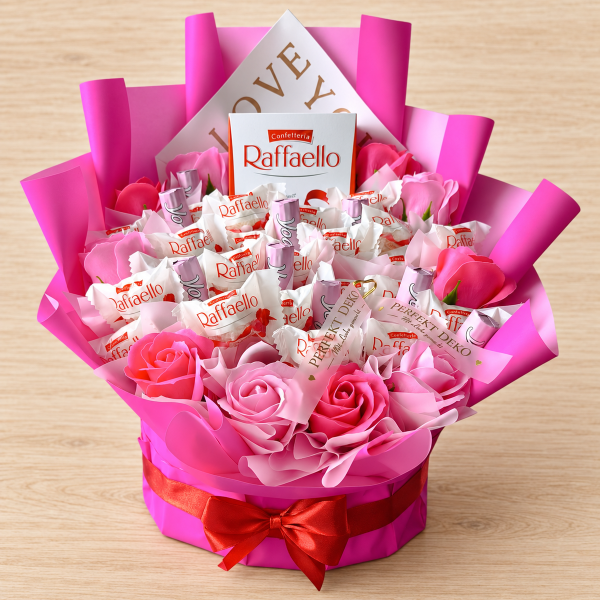 Raffaello Luxus Box Mini mit Yogurette und Seifenrosen