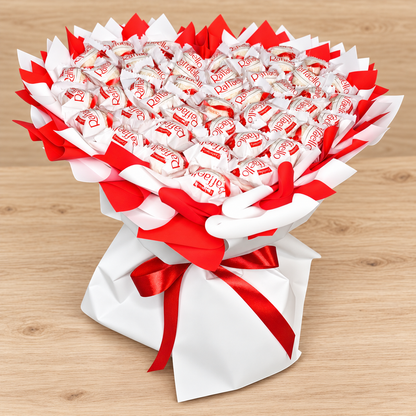 Raffaello Herzstrauß „Sweet Princess“ – Geschenk in Rot und Weiß