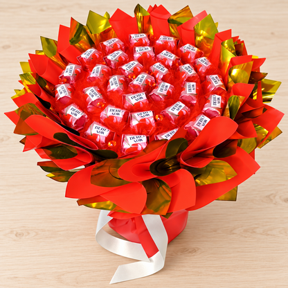Mon Chéri Mini Strauß – Rot-Gold