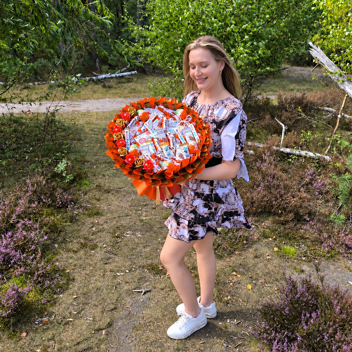 Majestätischer XL Schokoladenstrauß mit Kinder Schokolade