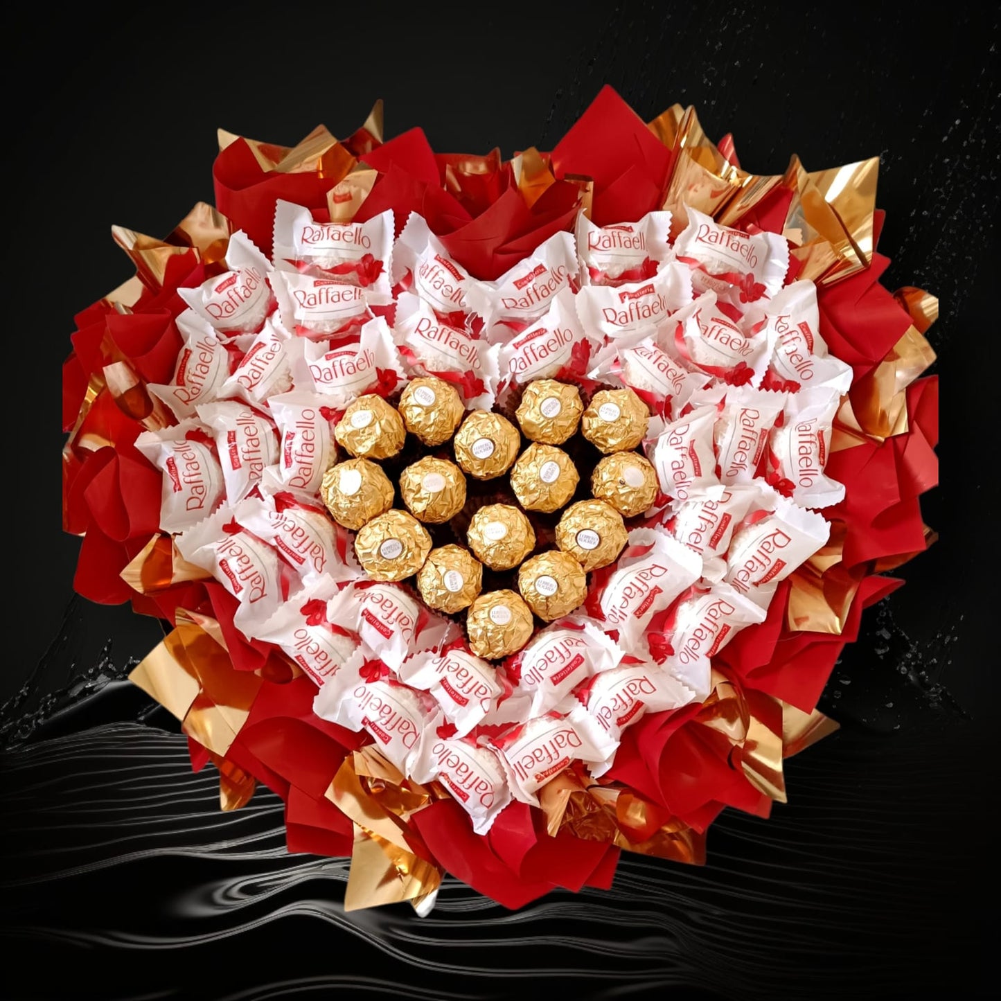 Ferrero & Raffaello Blumenstrauß  – Elegantes Pralinen-Geschenk für besondere Anlässe