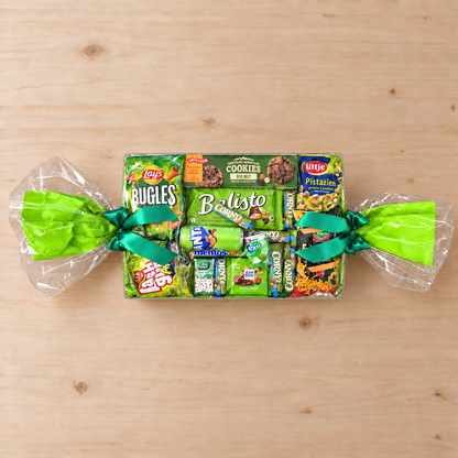 XL Snackgeschenk in Bonbonform – Süße und salzige Überraschung mit Pistazien, Cookies und Fanta
