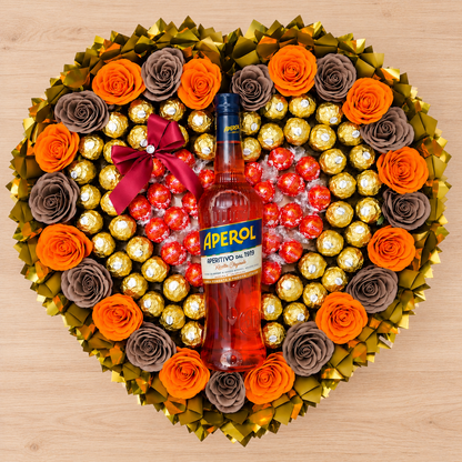 Luxus Pralinenstrauß mit Aperol, Ferrero Rocher & Lindt Lindor