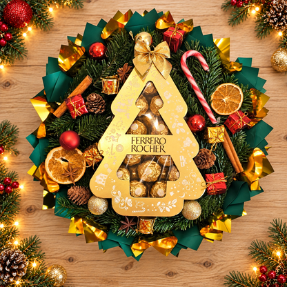 Weihnachtsstrauß Ferrero Rocher Tanne – Deluxe Schokoladengeschenk