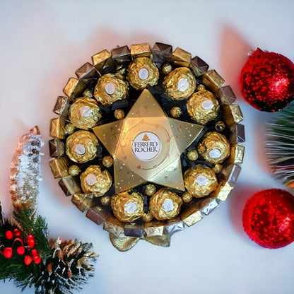 Torte mit Merci und Ferrero Rocher Pralinen – Elegantes Schokoladengeschenk