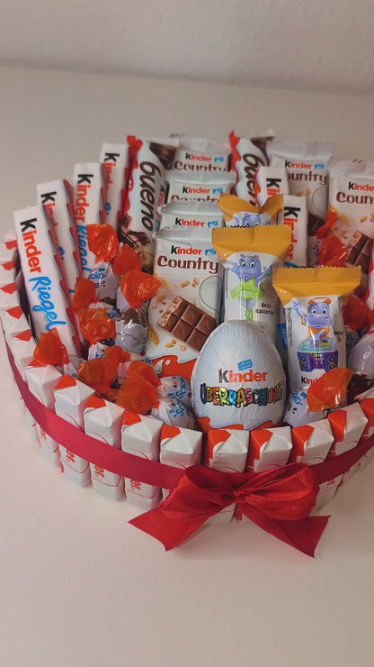 Kinder Schokolade Strauss – Süßigkeiten Geschenk mit Kinder Riegel, Kinder Country und Überraschungsei