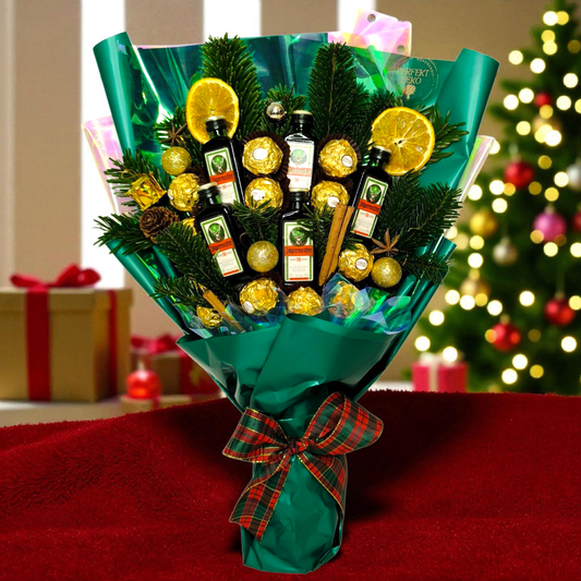 Essbarer Strauß mit Jägermeister & Schokolade – Weihnachtsgeschenk für Genießer