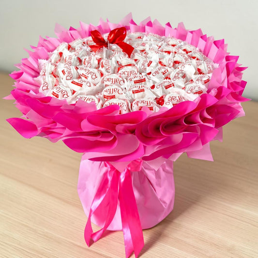 Raffaello Blumenstrauß – Edler Süßigkeitenstrauß mit Ferrero Raffaello
