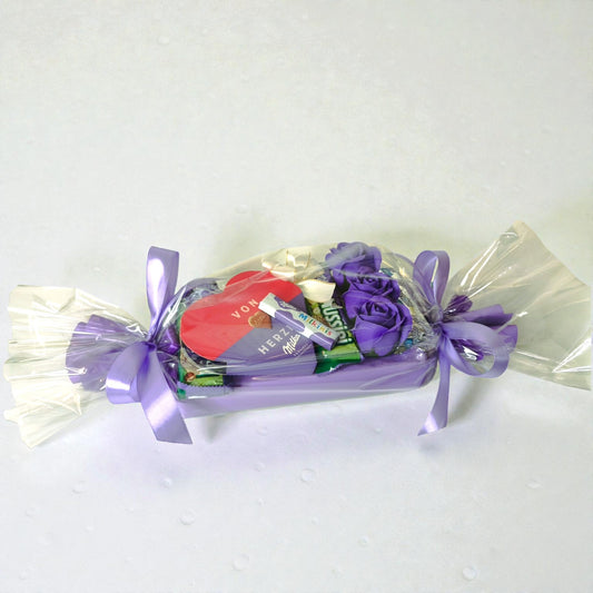 Bonbon Geschenk mit Milka Herz – Lila Edition