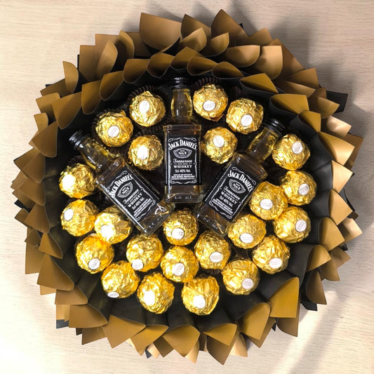 Artistic enjoyment – ​​exquisite bouquet of Jack Daniel's whisky &amp; Ferrero pralines