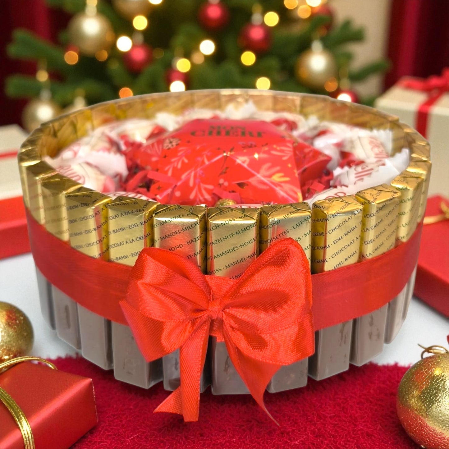 Raffaello & Mon Chéri Weihnachtsstrauß – Premium Süßigkeitengeschenk in Sternform