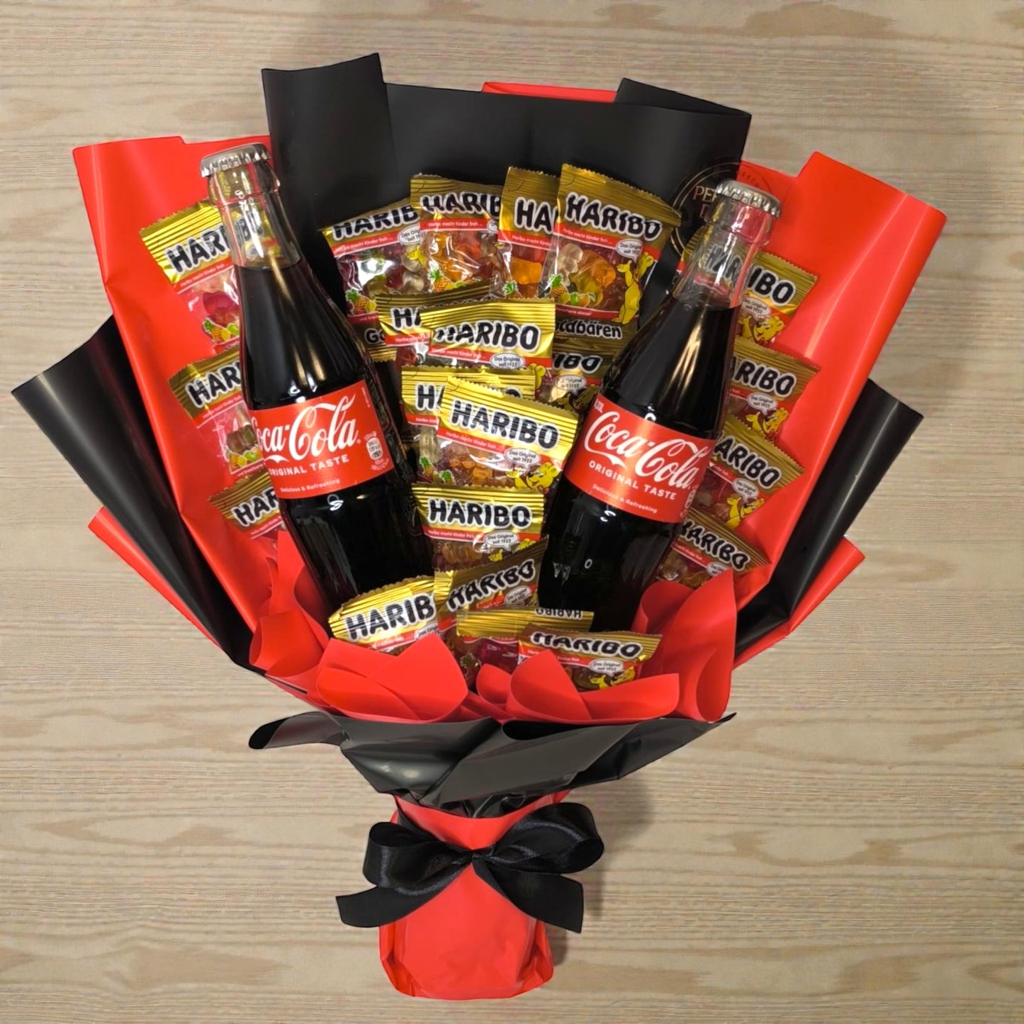 Haribo & Coca-Cola Strauss – süßer Geschenkstrauss mit Cola Flaschen