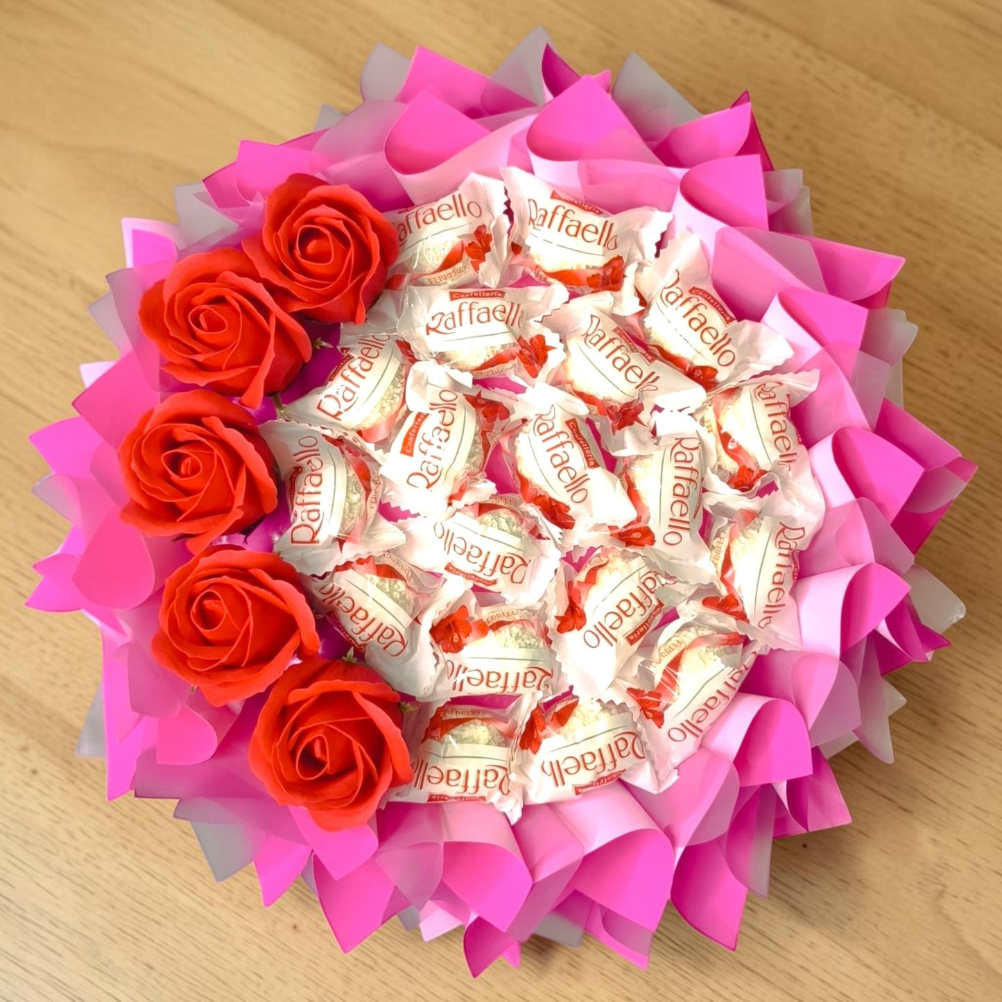 Essbarer Strauß Mini "Raffaello&Rosen"