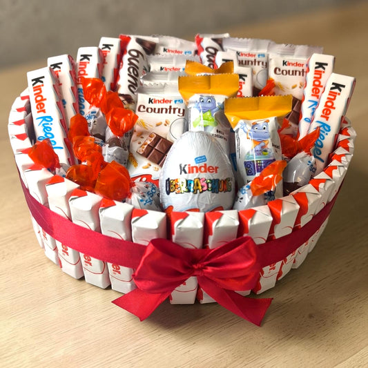 Kinder Schokolade Strauss – Süßigkeiten Geschenk mit Kinder Riegel, Kinder Country und Überraschungsei