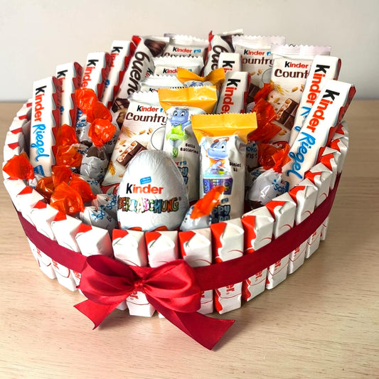 Kinder Schokolade Strauss – Süßigkeiten Geschenk mit Kinder Riegel, Kinder Country und Überraschungsei