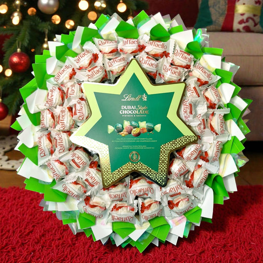 Weihnachts-Strauß „Lindt Dubai Star & Raffaello“ – Exklusives Schoko-Geschenk zu Weihnachten
