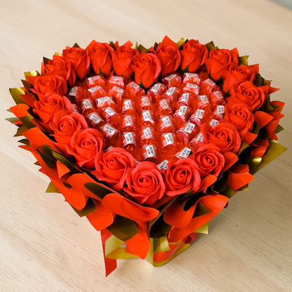 Hjerteformet pralinebuket "Cheri Love" – Eksklusiv gave med Mon Cheri praliner