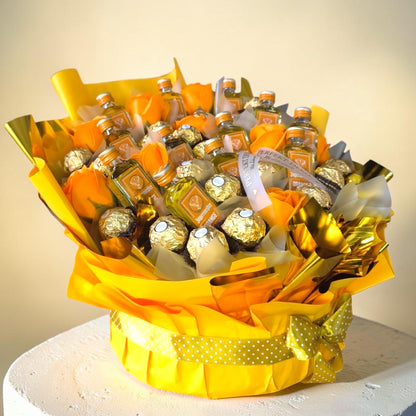 Jägermeister Orange Luxus Box L mit Ferrero Rocher & Seifenrosen