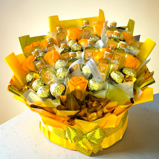 Jägermeister Orange Luxus Box L mit Ferrero Rocher & Seifenrosen