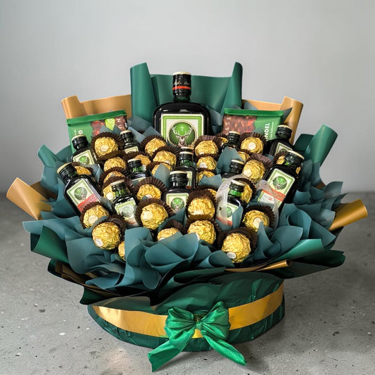 Jägermeister Luxus Box XL mit Ferrero Rocher & Ritter Sport